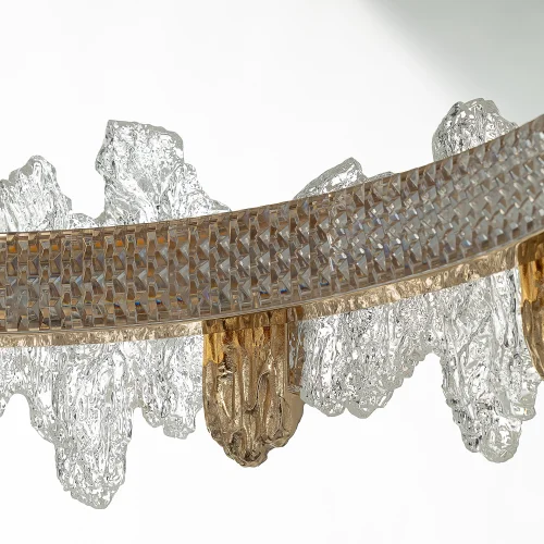 Люстра подвесная LED с пультом Lava CL250162 Citilux прозрачная янтарная на 1 лампу, основание золотое в стиле современный кольца с пультом фото 9 Люстра подвесная LED с пультом Lava CL250162 Citilux прозрачная янтарная на 1 лампу, основание золотое в стиле современный кольца с пультом фото 9