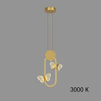 Светильник подвесной BABETTA GEOMETRY C Brass 3000К 212870-23 ImperiumLoft прозрачный 3 лампы, основание латунь в стиле современный 