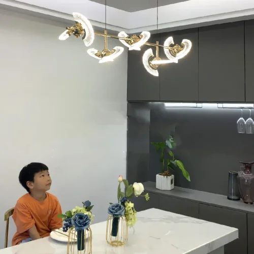 Светильник подвесной PHOENIX L L50 220777-23 ImperiumLoft прозрачный на 6 ламп, основание латунь в стиле современный фото 5