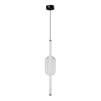 Светильник подвесной LED Rigla A6837SP-12CL Arte Lamp прозрачный 1 лампа, основание чёрное в стиле современный хай-тек 