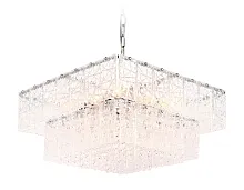 Люстра подвесная TR5238 Ambrella light прозрачная на 8 ламп, основание хром в стиле современный классический 