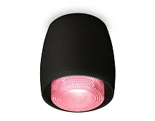 Светильник накладной Techno spot XS1142022 Ambrella light розовый чёрный 1 лампа, основание чёрное в стиле модерн хай-тек круглый