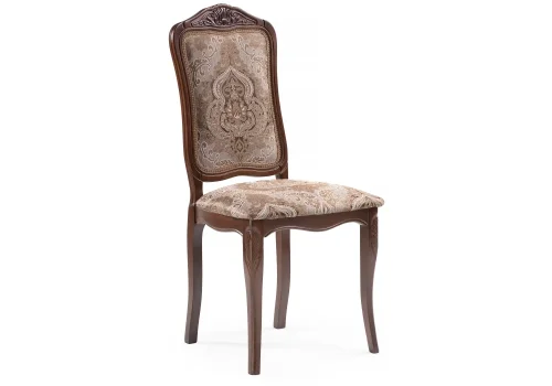 Деревянный стул Эмилин вишня 438350 Woodville, коричневый/ткань, ножки/массив бука/вишня, размеры - ****500*550