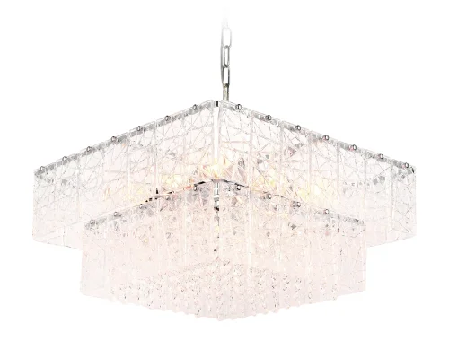 Люстра подвесная TR5238 Ambrella light прозрачная на 8 ламп, основание хром в стиле современный классический 