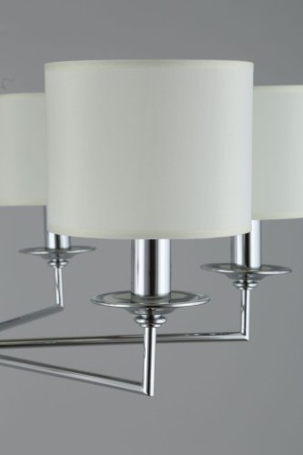 Люстра подвесная Signa OML-64403-06 Omnilux бежевая на 6 ламп, основание хром в стиле классика  фото 3