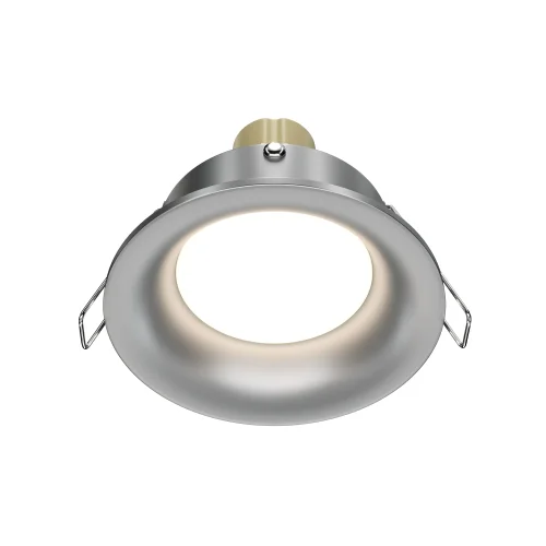 Светильник точечный Slim DL027-2-01-S Maytoni серебряный 1 лампа, основание серебряное в стиле современный 