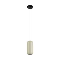 Светильник подвесной Cocoon 5060/1G Odeon Light бежевый 1 лампа, основание чёрное в стиле современный трубочки