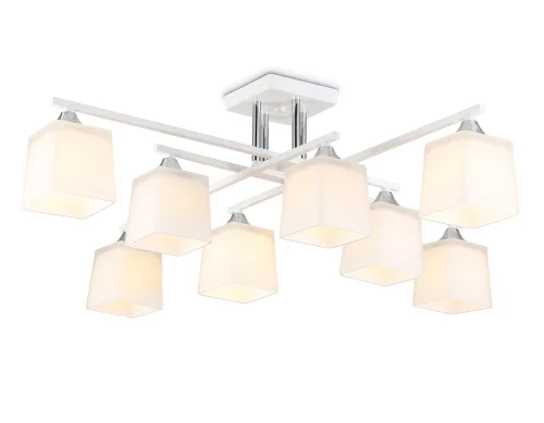 Люстра потолочная TR303043 Ambrella light белая на 8 ламп, основание белое в стиле классический 