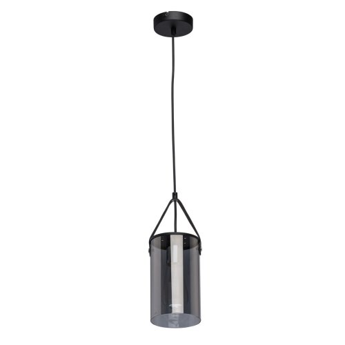Светильник подвесной Тетро 673014701 DeMarkt серый 1 лампа, основание чёрное в стиле модерн 