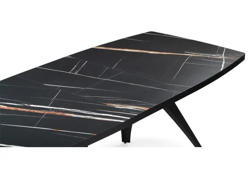 Деревянный стол Лардж 160(205)х90х76 sahara noir / черный 551075 Woodville столешница чёрная из лдсп пластик фото 4