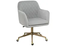 Компьютерное кресло Molly grey / gold 11701 Woodville, серый/велюр, ножки/металл/золотой, размеры - *940****