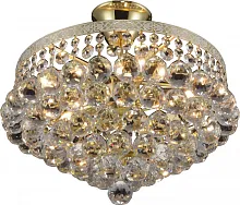 Люстра потолочная Vivien TL7230X-05WG Toplight прозрачная на 5 ламп, основание золотое в стиле классический 
