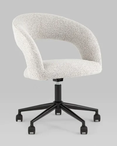 Кресло Mia, светло-серый УТ000037003 Stool Group, серый/ткань, ножки/металл/чёрный, размеры - 480*910***610*600