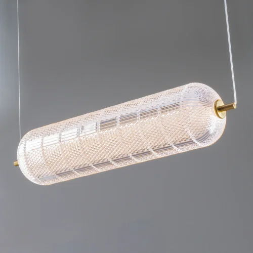 Светильник подвесной LED Awella FR6135PL-L18BT Freya прозрачный на 1 лампу, основание латунь в стиле современный арт-деко фото 8