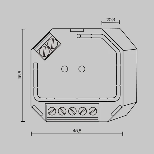 Диммер DALI DT6 TRIAC 230VAC 721019 Maytoni на 1 , основание белое в стиле фото 2