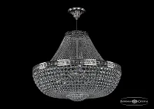 Люстра потолочная хрустальная 19281/H1/70IV NB Bohemia Ivele Crystal прозрачная на 22 лампы, основание никель в стиле классика sp