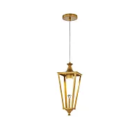 Светильник подвесной Lampion 4003-1P Favourite прозрачный 1 лампа, основание золотое в стиле классический 