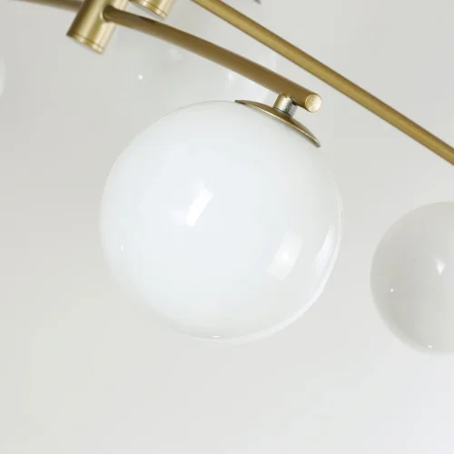 Люстра подвесная Equilibrium 4039-9P Favourite белая на 9 ламп, основание золотое в стиле современный  фото 7