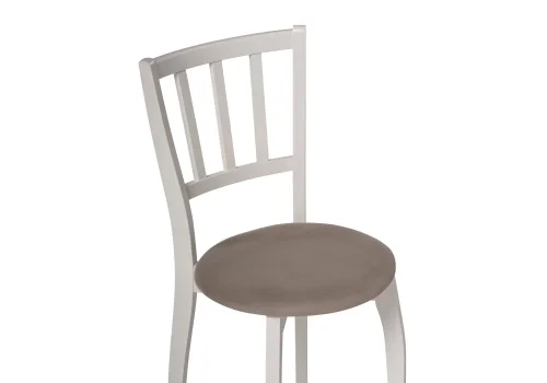 Деревянный стул Айра бежевый / молочный 528930 Woodville, бежевый/велюр, ножки/массив березы дерево/молочный, размеры - ****410*500 фото 5