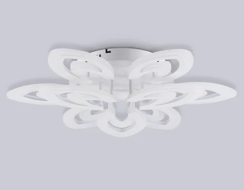 Люстра потолочная LED с пультом FA4547 Ambrella light белая на 1 лампа, основание белое в стиле современный хай-тек с пультом фото 5