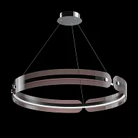 Светильник подвесной LED Interstellar MOD309PL-L40GR4K Maytoni серый чёрный 1 лампа, основание серое чёрное в стиле современный кольца