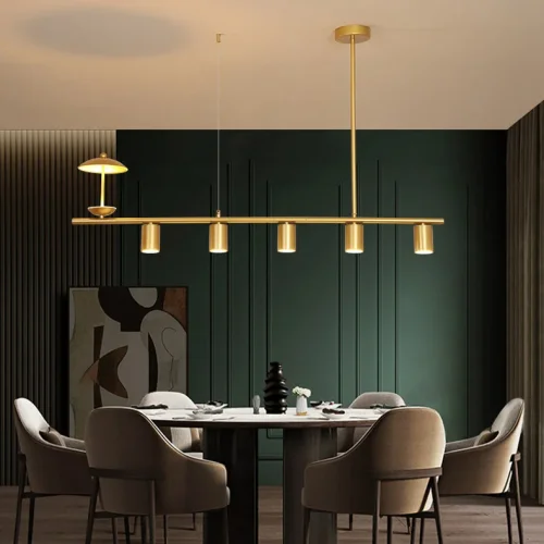 Светильник подвесной HETLEY L120 Gold 203907-23 ImperiumLoft золотой на 6 ламп, основание золотое в стиле современный фото 11