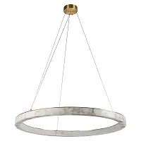 Светильник подвесной LED Mondrian 10408/1000 LOFT IT белый на 1 лампу, основание бронзовое в стиле современный кольца