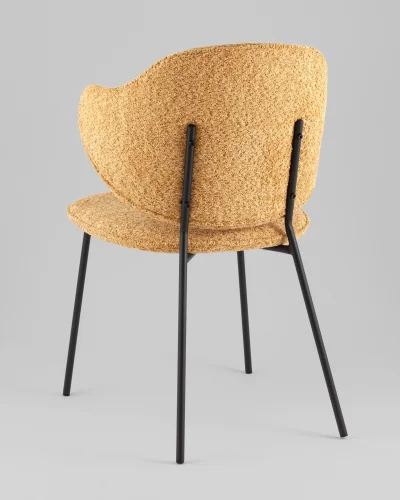 Стул Bellamy, букле охра УТ000040258 Stool Group, жёлтый/букле, ножки/металл/чёрный, размеры - *820**** фото 5