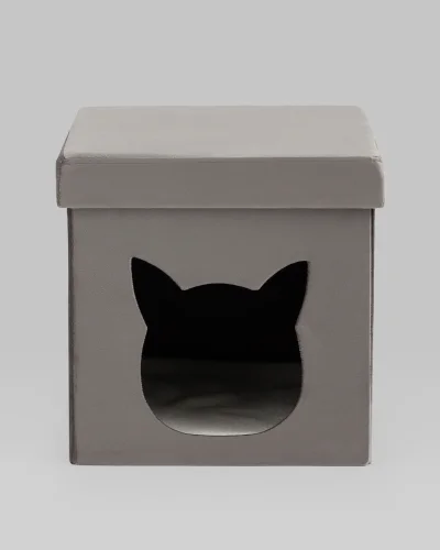 Пуф складной с ящиком Store Pet, антрацитовый УТ000038969 Stool Group на 1 , основание в стиле современный фото 2