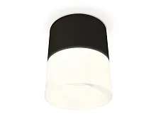 Светильник накладной XS8111002 Ambrella light белый 1 лампа, основание чёрное в стиле хай-тек круглый