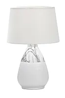 Настольная лампа Parisis OML-82114-01 Omnilux белая 1 лампа, основание белое керамика в стиле современный 