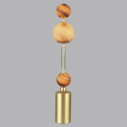 Настольная лампа LED Callisto 5457/4TL Odeon Light коричневая на 1 лампу, основание золотое металл в стиле арт-деко современный шар фото 5