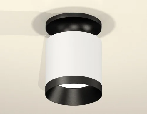 Светильник накладной XS7401083 Ambrella light белый 1 лампа, основание чёрное в стиле хай-тек современный круглый фото 4