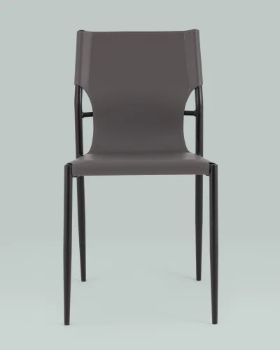 Стул обеденный West серый УТ000038523 Stool Group, серый/экокожа, ножки/металл/чёрный, размеры - ***** фото 3