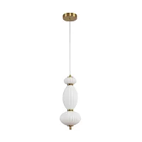 Светильник подвесной Lialda 8369/15L Lumion белый на 1 лампу, основание латунь в стиле современный Светильник подвесной Lialda 8369/15L Lumion белый на 1 лампу, основание латунь в стиле современный