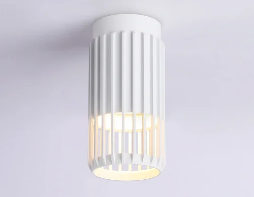 Светильник накладной TN51672 Ambrella light белый 1 лампа, основание белое в стиле современный хай-тек круглый фото 3