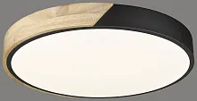 Светильник потолочный LED 445-627-01 Velante белый 1 лампа, основание коричневое чёрное в стиле кантри современный 