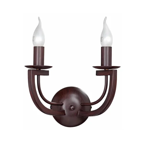 Бра V3295-7/2A Vitaluce без плафона на 2 лампы, основание коричневое в стиле лофт 