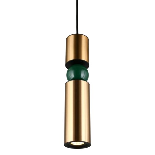 Светильник подвесной Varigotti OML-84436-05 Omnilux бронзовый 1 лампа, основание бронзовое в стиле современный хай-тек шар