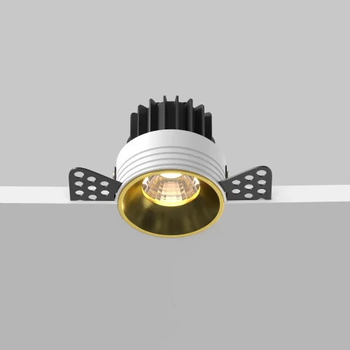 Светильник точечный LED Round DL058-7W3K-TRS-BS Maytoni латунь 1 лампа, основание латунь в стиле современный для затирки фото 6