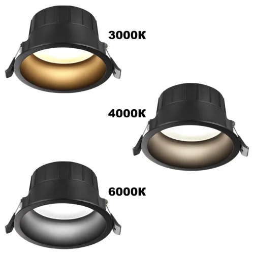 Светильник точечный LED с переключателем цветовой температуры Clara 359558 Novotech чёрный на 1 лампу, основание чёрное в стиле современный хай-тек круглый фото 3