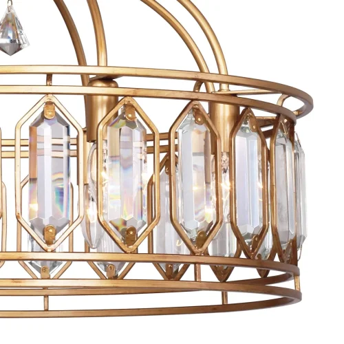 Люстра подвесная Royalty 2021-8P Favourite прозрачная на 8 ламп, основание золотое в стиле классический  фото 4