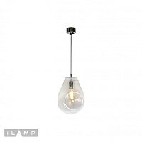Светильник подвесной Pear 8827/1P CR iLamp прозрачный 1 лампа, основание хром в стиле современный 