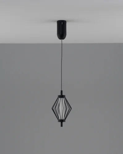 Светильник подвесной LED Eloise V11349-PL Moderli белый чёрный на 1 лампу, основание чёрное в стиле современный фото 2