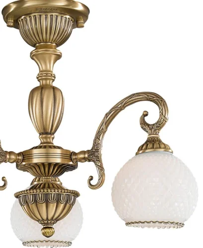 Люстра потолочная  PL 8420/3 Reccagni Angelo белая на 3 лампы, основание античное бронза в стиле классический  фото 2
