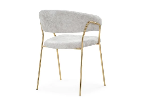 Стул на металлокаркасе Kamelia 1 light gray fabric / gold 15757 Woodville, серый/ткань, ножки/металл/золотой, размеры - ****600*520 фото 5