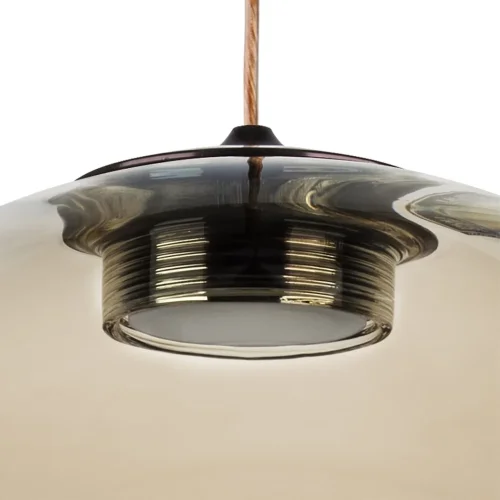 Светильник подвесной LED Sferetta 801013 Lightstar янтарный 1 лампа, основание бордовое коричневое в стиле минимализм  фото 7
