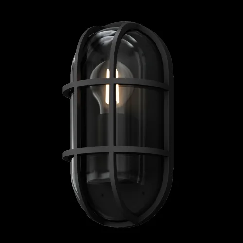 Настенный светильник уличный Candle O449WL-01GF1 Maytoni уличный IP65 графит на 1 лампу, плафон прозрачный в стиле лофт современный E27 фото 10