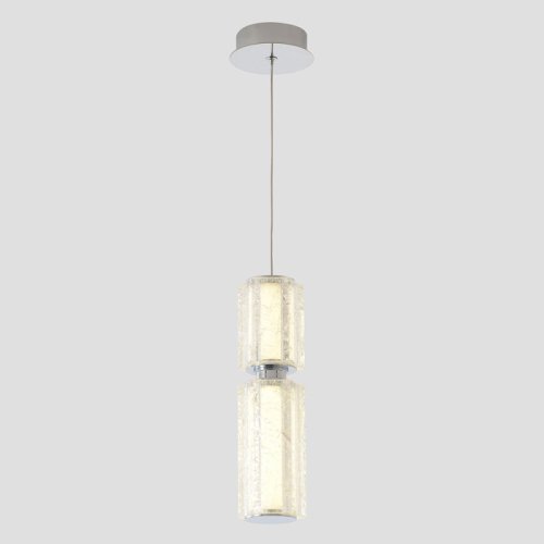 Светильник подвесной ЛЕД ANTIQUE SP23W LED CHROME Crystal Lux белый на 1 лампу, основание хром в стиле классический трубочки фото 3