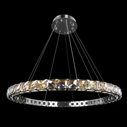 Светильник подвесной LED Tiffany 10204/1000 Chrome LOFT IT прозрачный 1 лампа, основание хром в стиле современный кольца фото 2